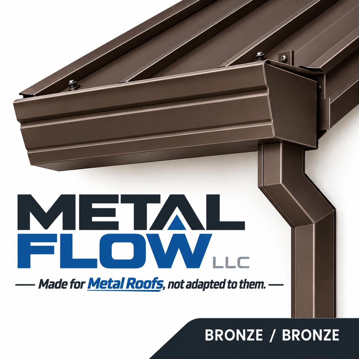 Bronze metal roof and gutter combination